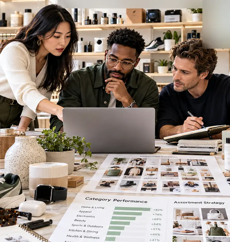 Ecommerce brand team at work