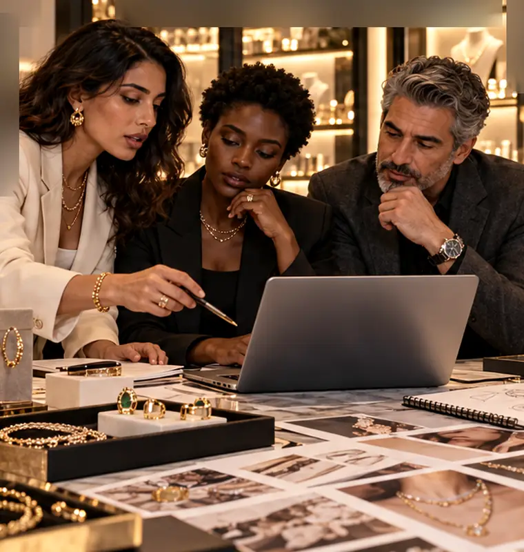 Jewellery brand team at work